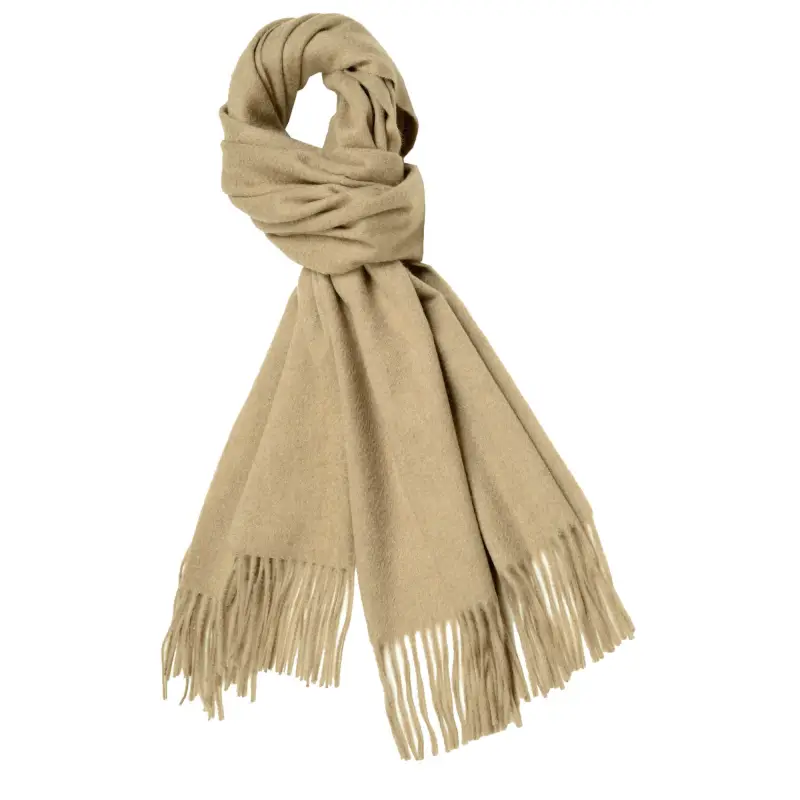 Echarpe Evan - cachemire beige uni