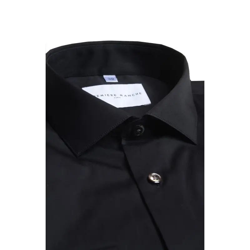 black poplin shirt collar