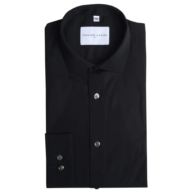 black poplin shirt
