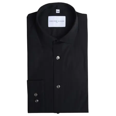 black poplin shirt