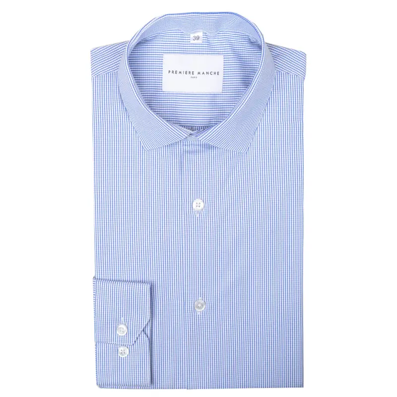 Chemise à carreaux popeline