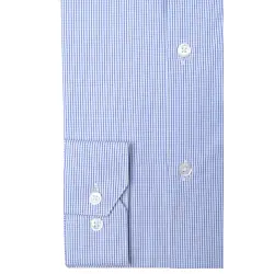 Blue and white checked shirt