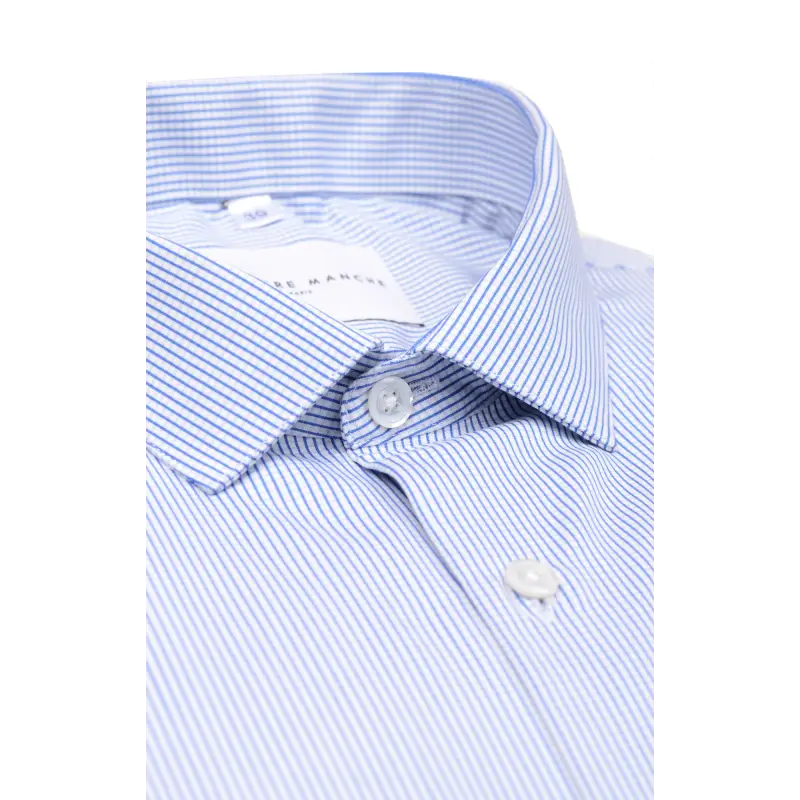 Poplin check shirt collar