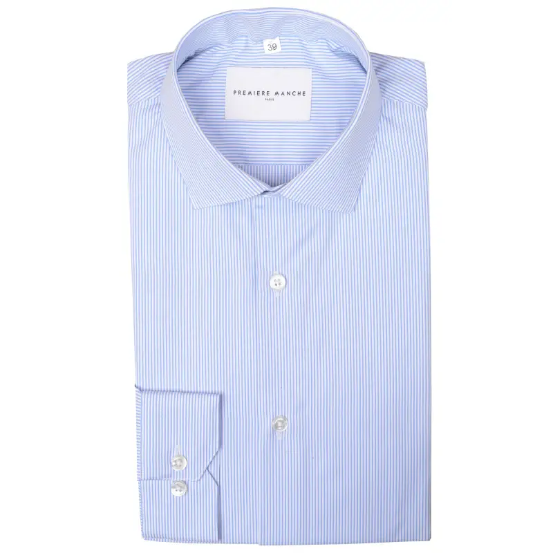 Striped poplin shirt