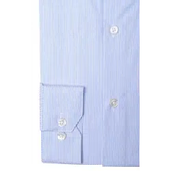 Chemise bleue blanche popeline