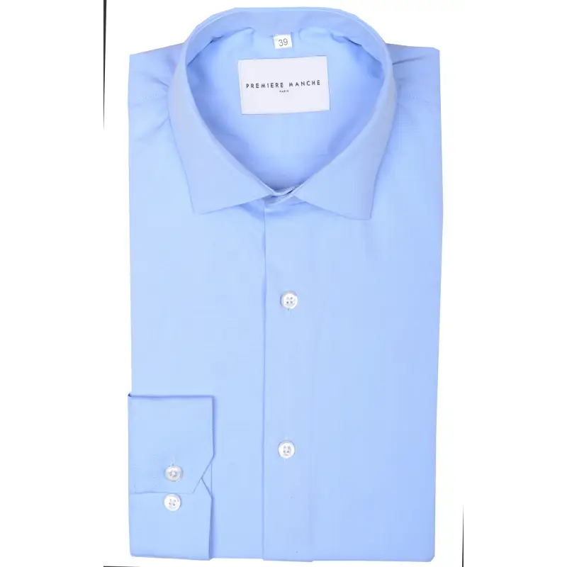 Blue poplin shirt
