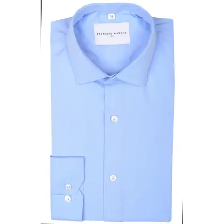 Blue poplin shirt