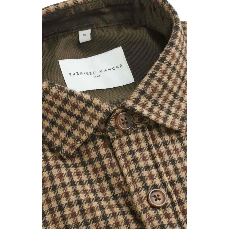 Sur-chemise pied de poule en laine