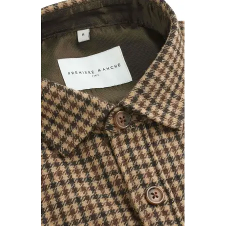 Sur-chemise pied de poule en laine