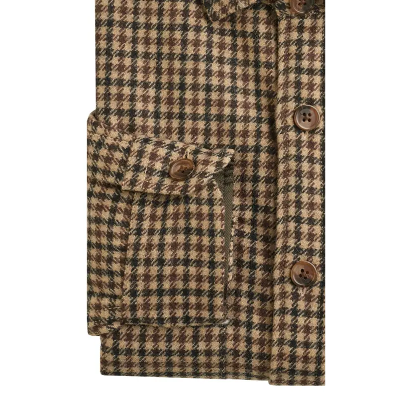 Sur-chemise pied de poule en laine