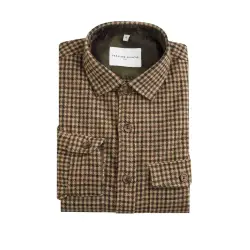 Sur-chemise pied de poule en laine