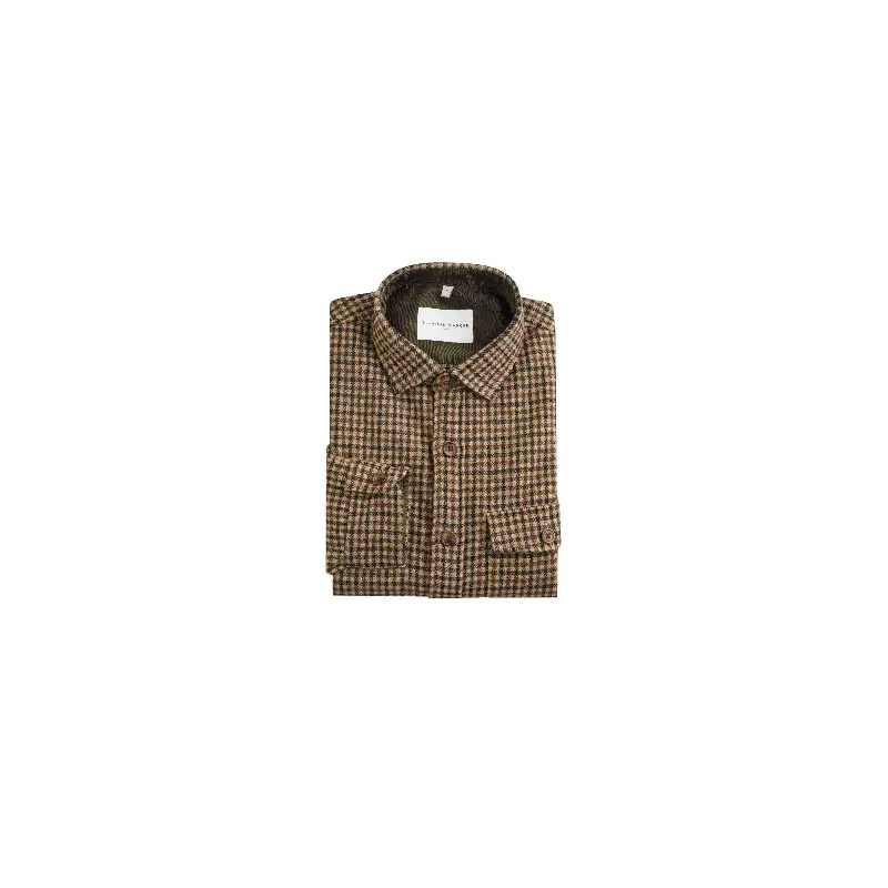 Sur-chemise pied de poule en laine