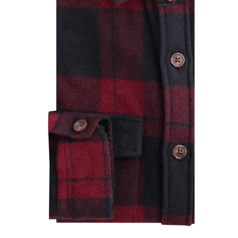 Surchemise en laine à carreaux
