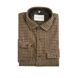 Surchemise en laine pied de poule