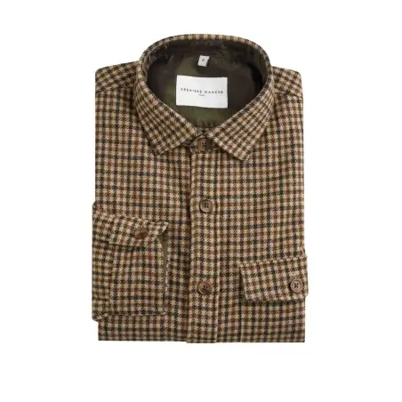 Surchemise en laine pied de poule