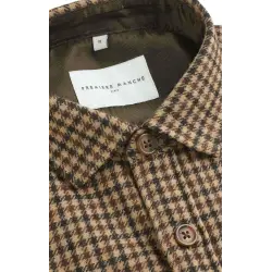 Surchemise en laine pied de poule