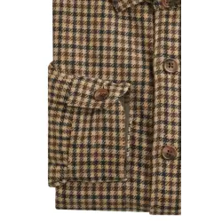 Surchemise en laine pied de poule