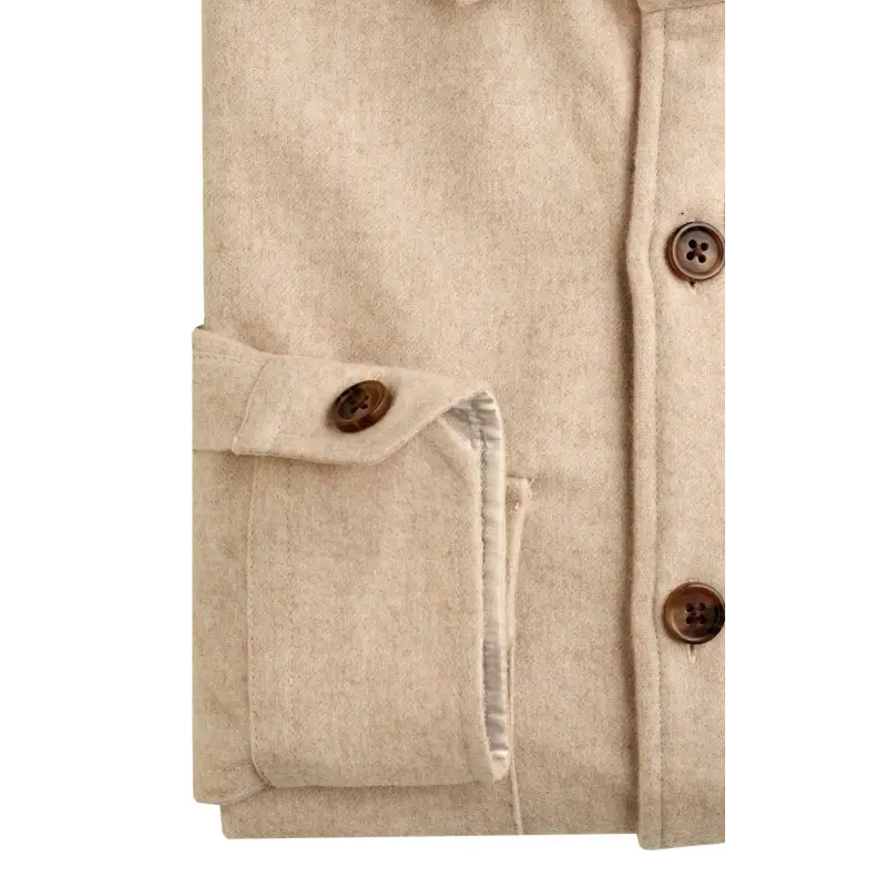 Surchemise en laine beige