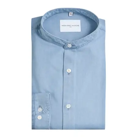 Chemise en jean - Col officier