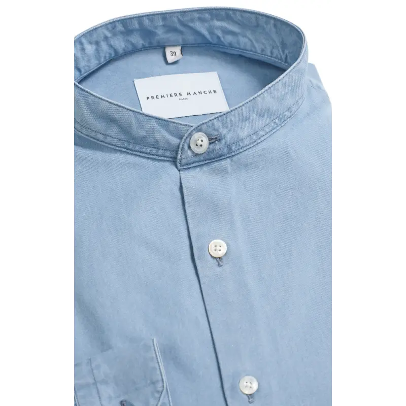 Denim shirt - Officer collar