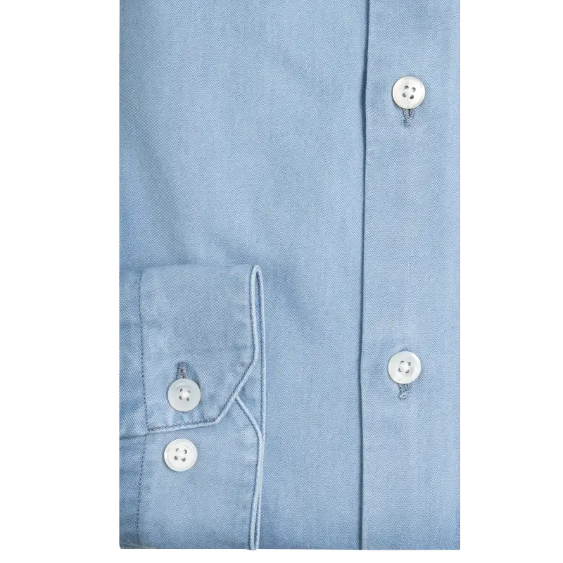 Chemise en jean - Col officier